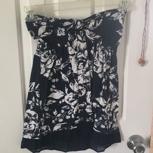 strapless top from hollister